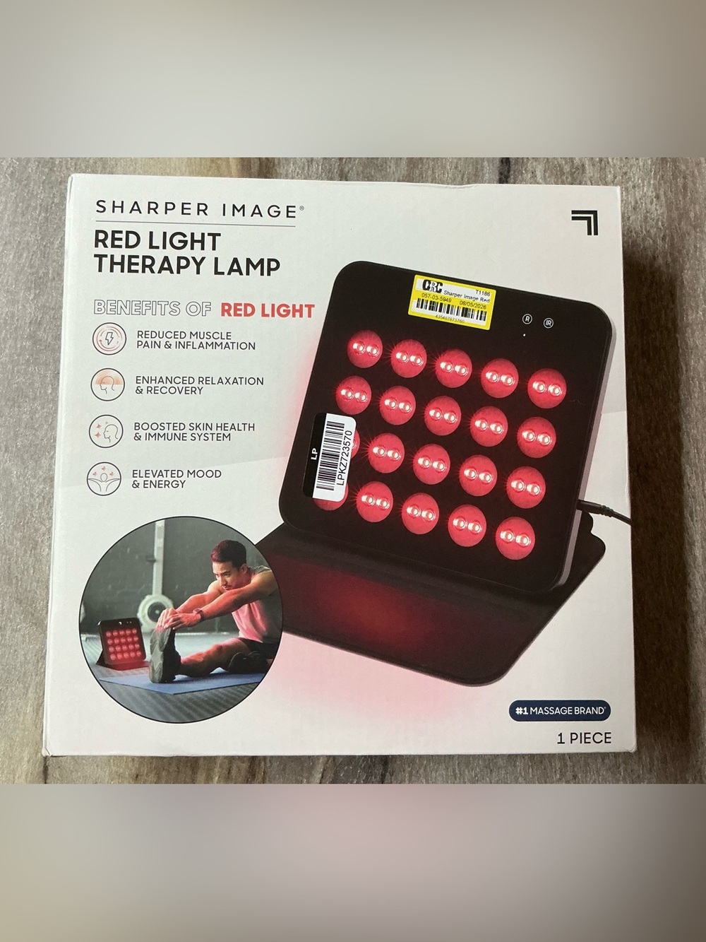 Sharper Image Red Light Therapy Lamp